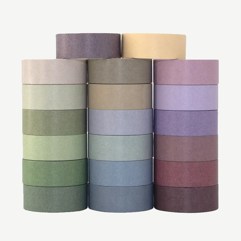 Washi-Tape Set Morandi Farben – 20 Rollen aus Reispapier Pastell
