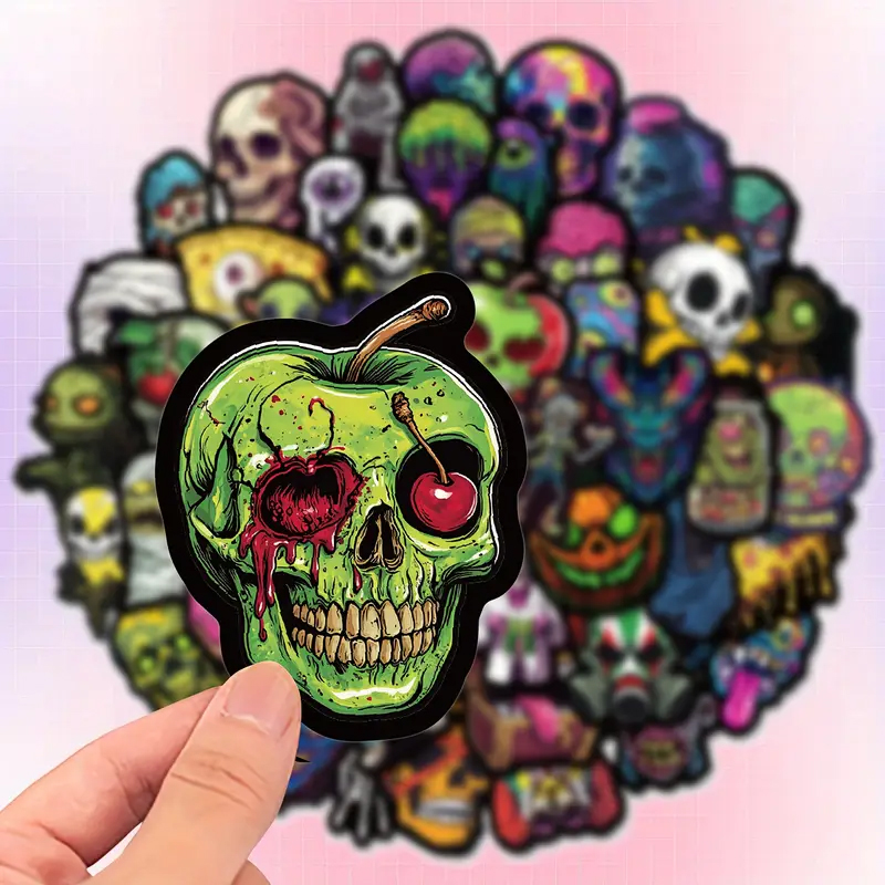 Halloween Horror Sticker Set – 50 wasserfeste Vinyl Graffiti Motive