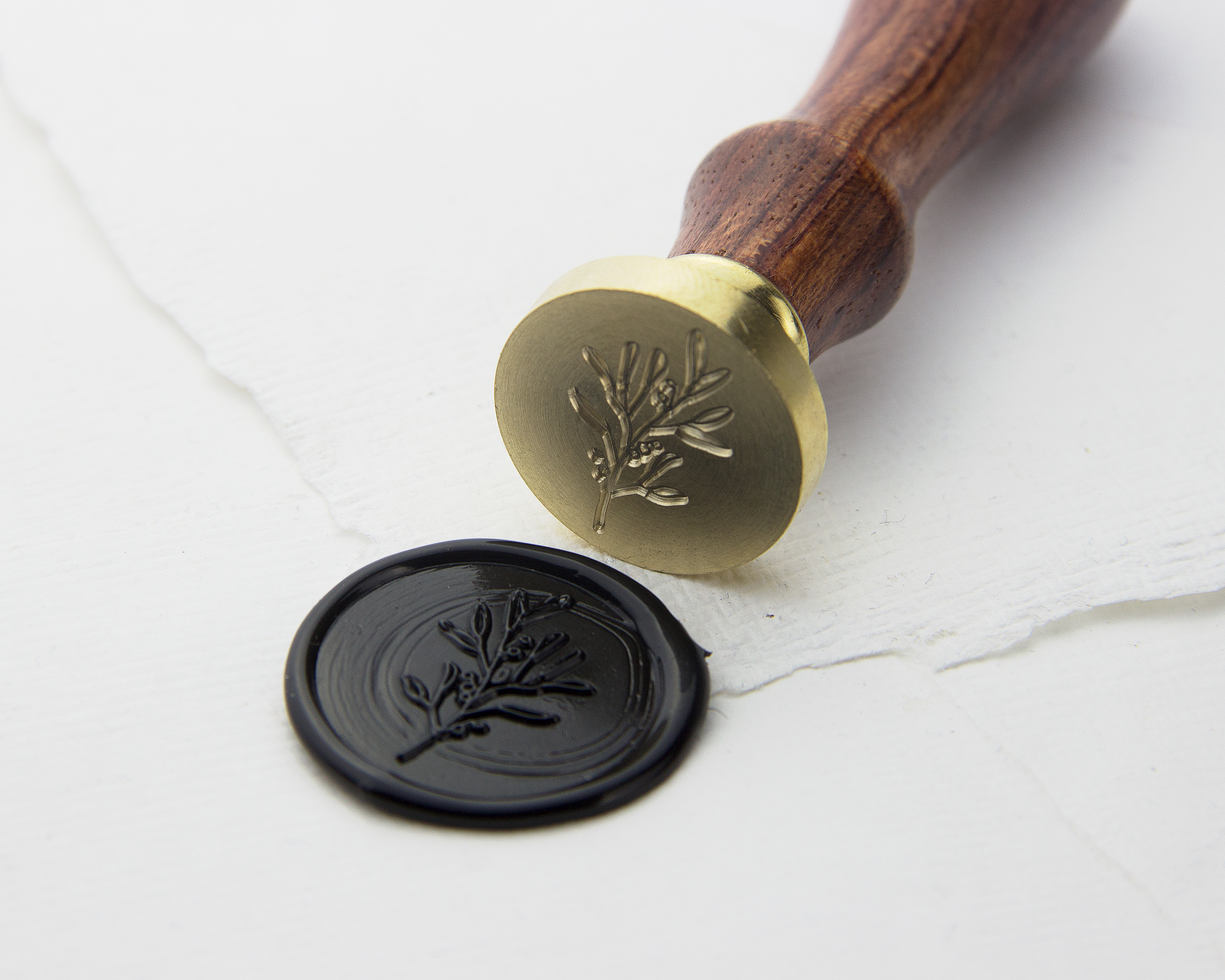 Siegelstempel, Strauch, Ø 25mm – Siegel, Stempel, Petschaft, Wachssiegel, Brieffreundschaft, Hochzeitseinladungen