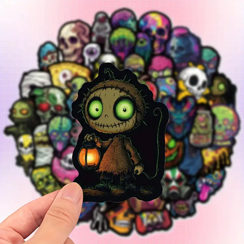 Halloween Horror Sticker Set – 50 wasserfeste Vinyl Graffiti Motive