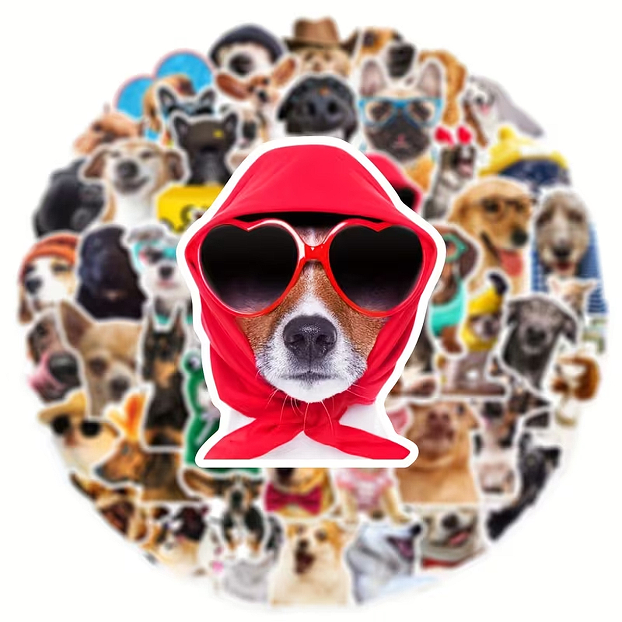Lustige Hunde Sticker Set – 50 matte Vinyl-Sticker mit Hundemotiven