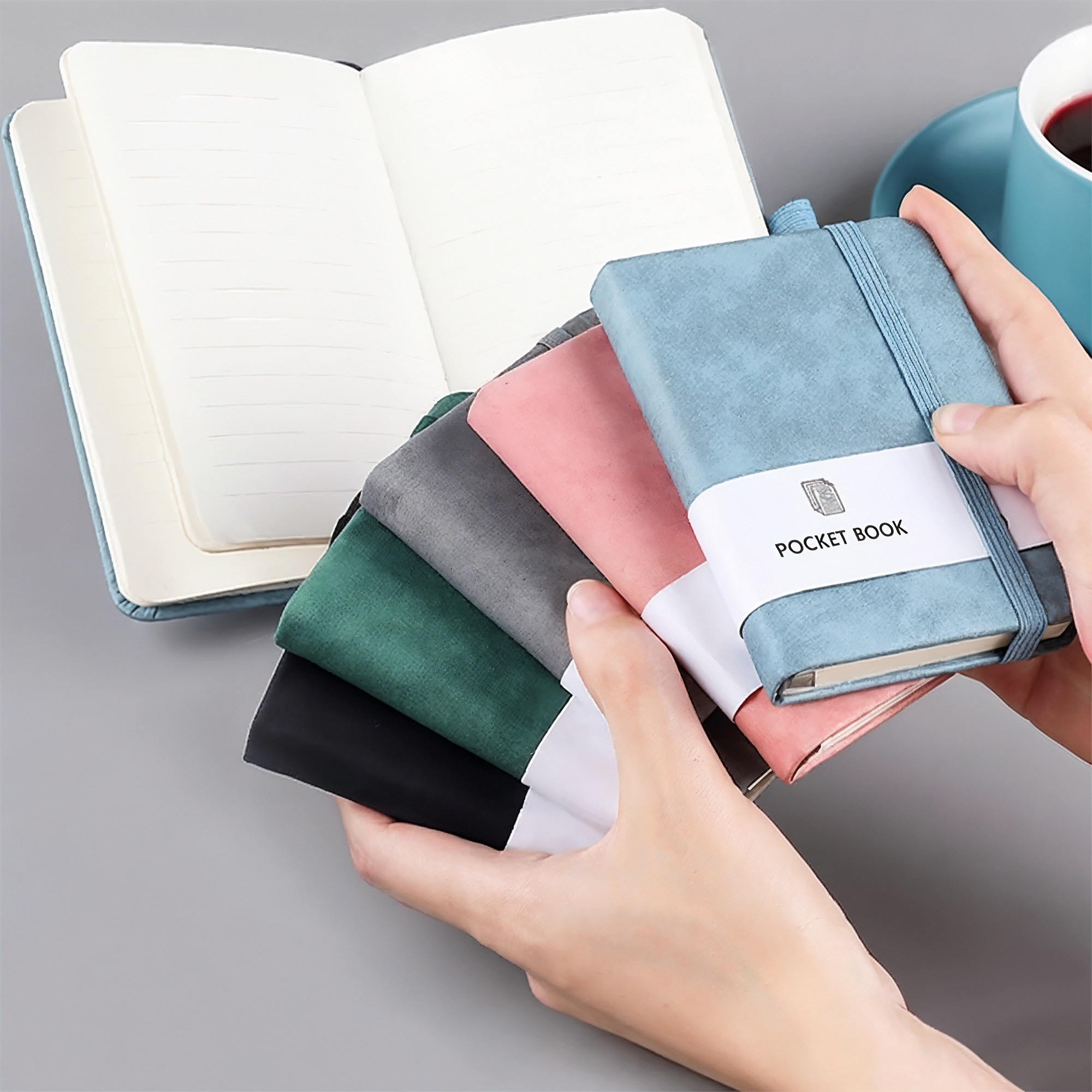 Pocket Notizbuch A7 – Kompaktes Format mit Stifthalter und 200 Seiten