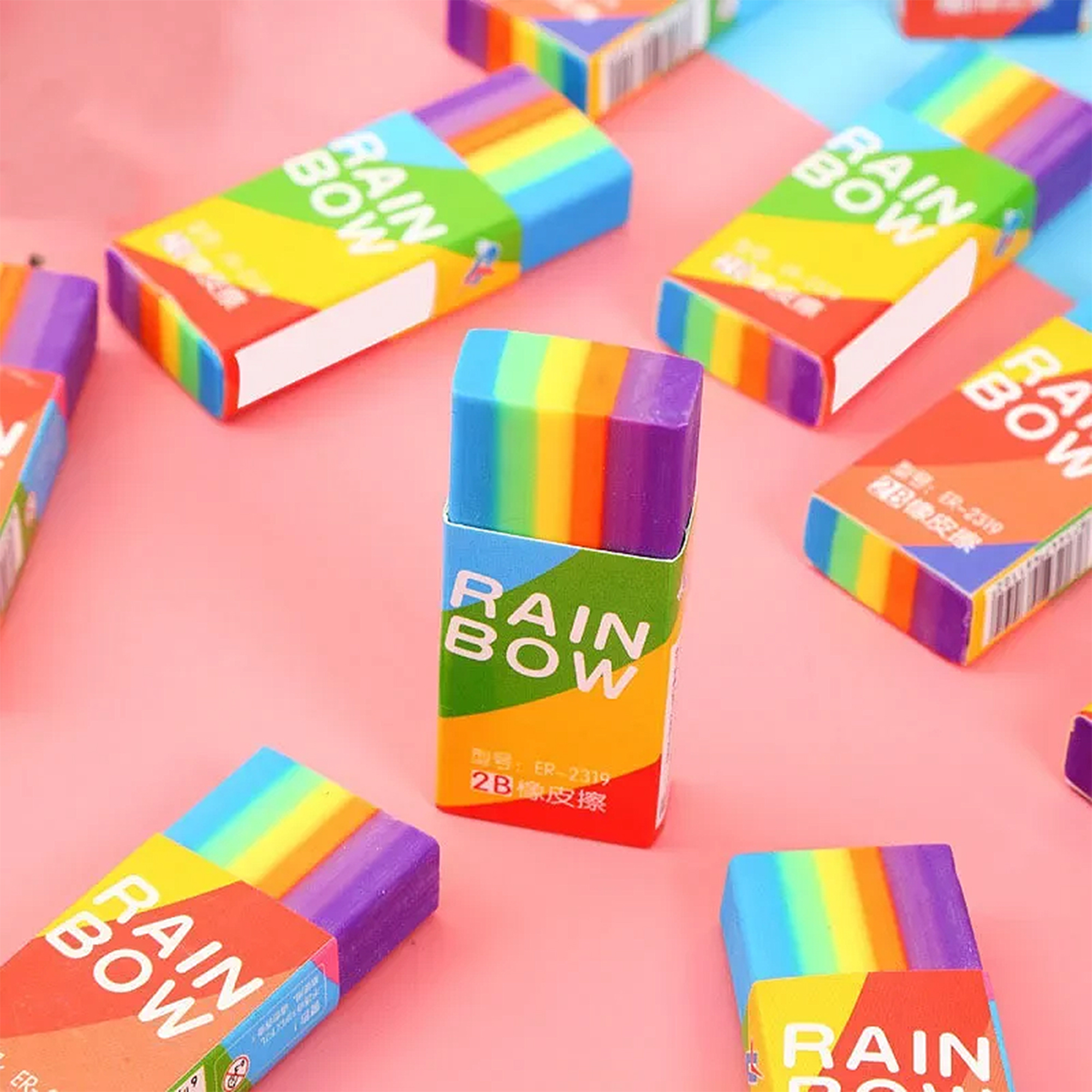Regenbogen Radiergummi Set – Zwei Stück im farbenfrohen Design