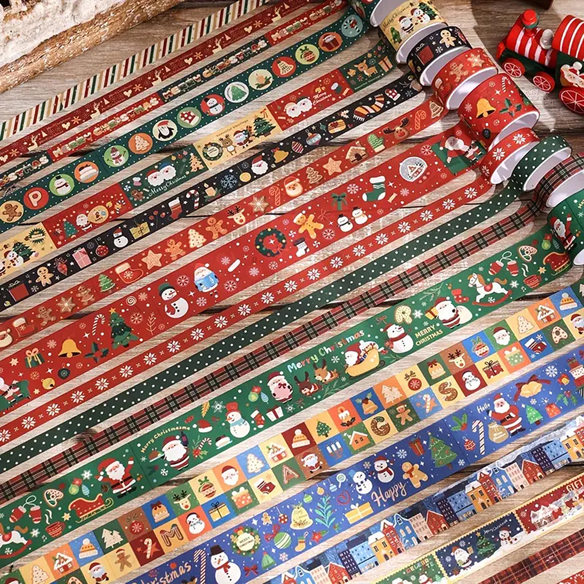 Weihnachts Washi Tape Set – 12 Rollen mit Winter- und Weihnachtsmotiven
