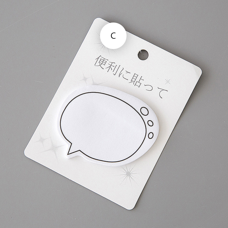 Sprechblasen Haftnotizen – Vier Motive im japanisch inspirierten Design
