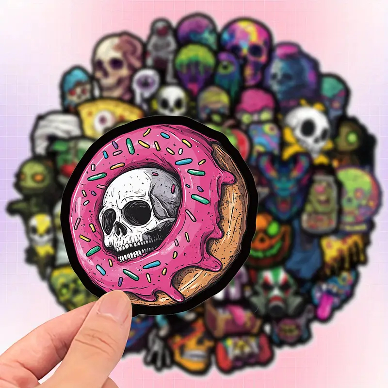 Halloween Horror Sticker Set – 50 wasserfeste Vinyl Graffiti Motive