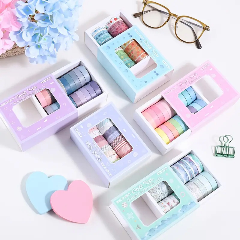 Washi Tape 20er-Set, in 5 verschiedene Farben