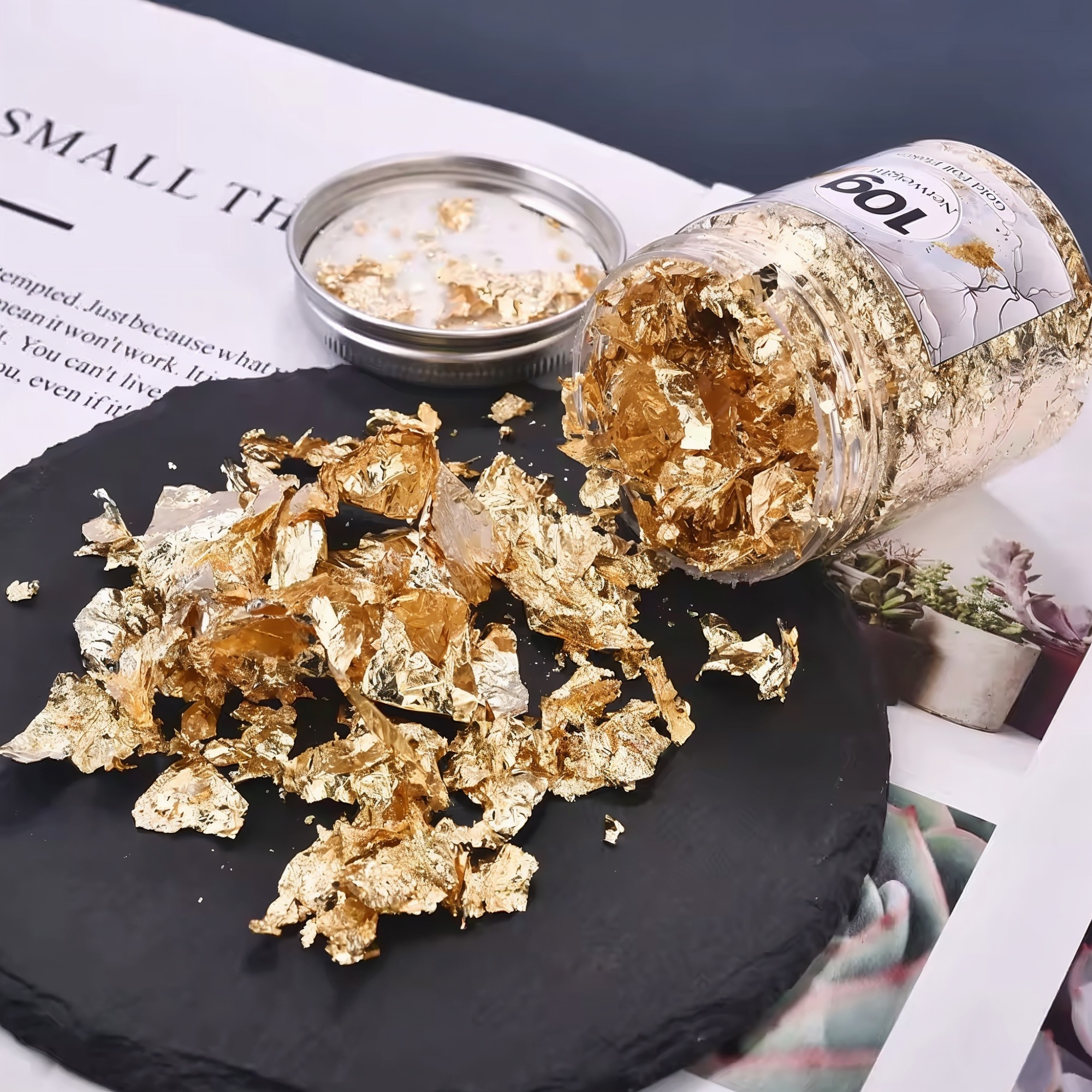 Goldflocken für Epoxidharz – 10 g Flasche, vielseitige Farbvielfalt