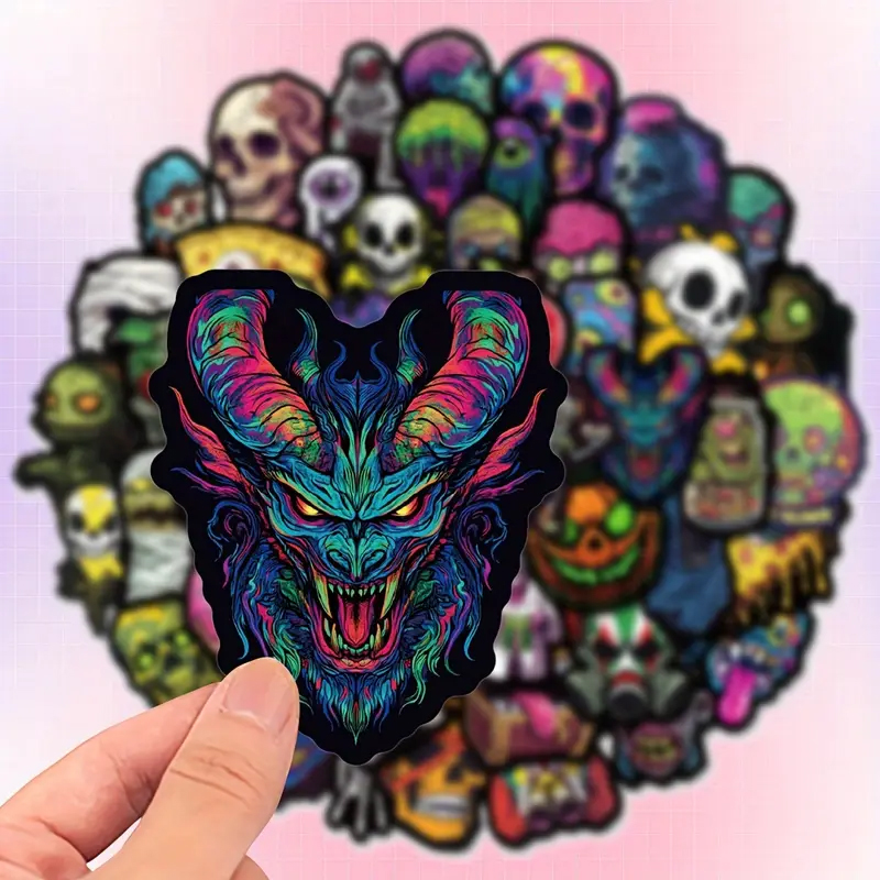 Halloween Horror Sticker Set – 50 wasserfeste Vinyl Graffiti Motive
