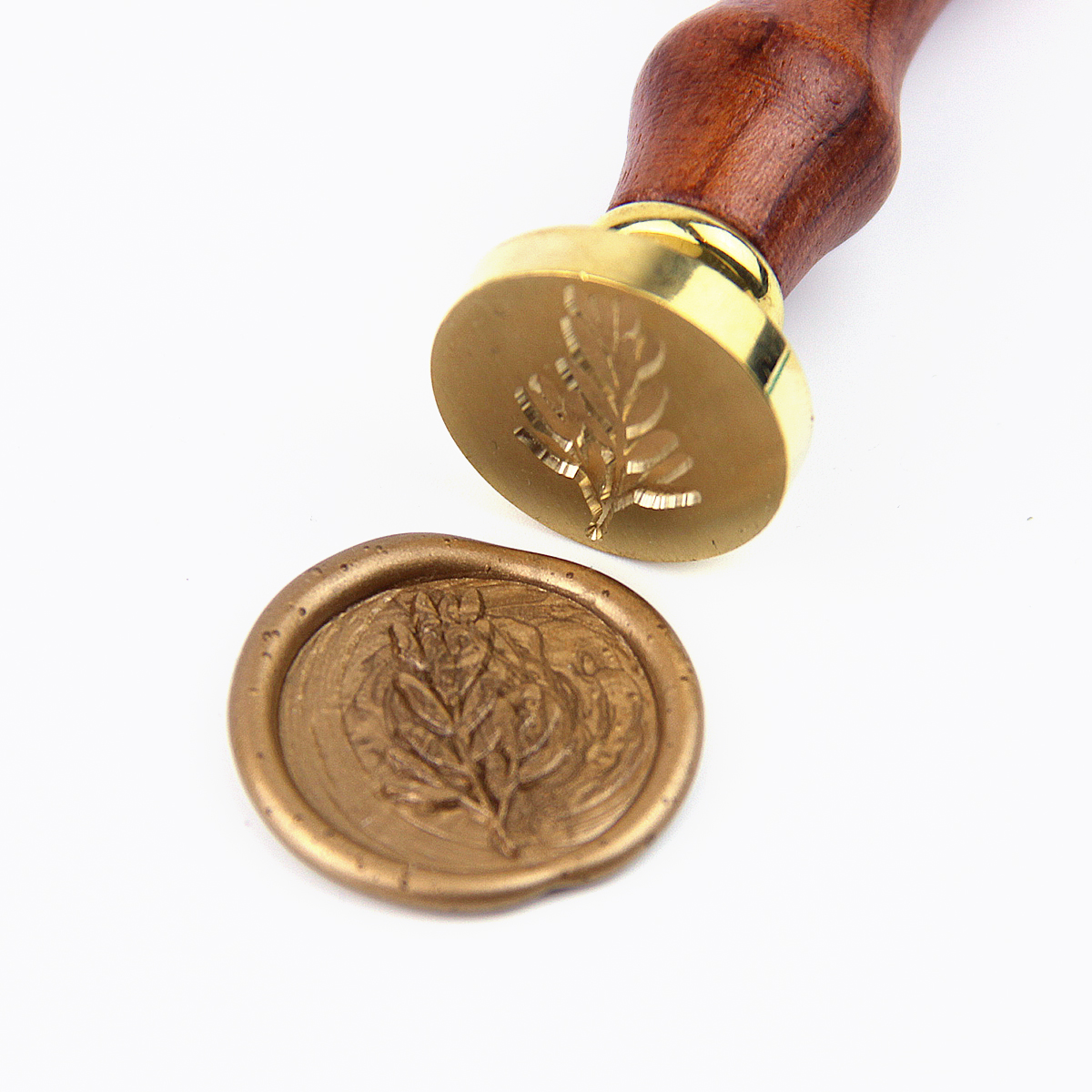 Siegelstempel, Strauch, Ø 25mm – Siegel, Stempel, Petschaft, Wachssiegel, Brieffreundschaft, Hochzeitseinladungen