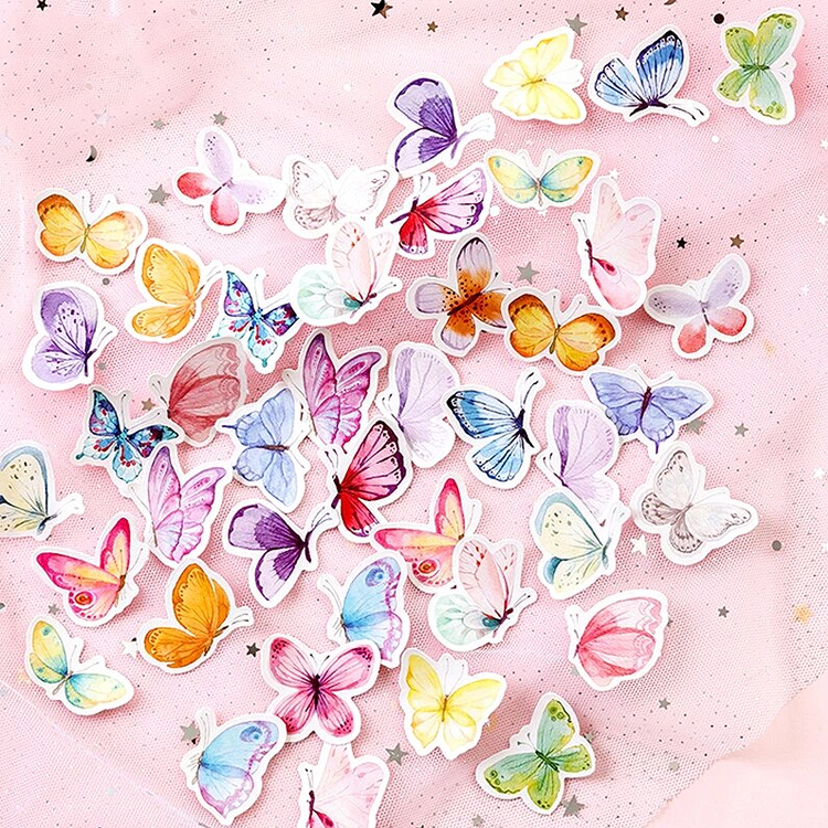 Bunte Schmetterlinge Sticker