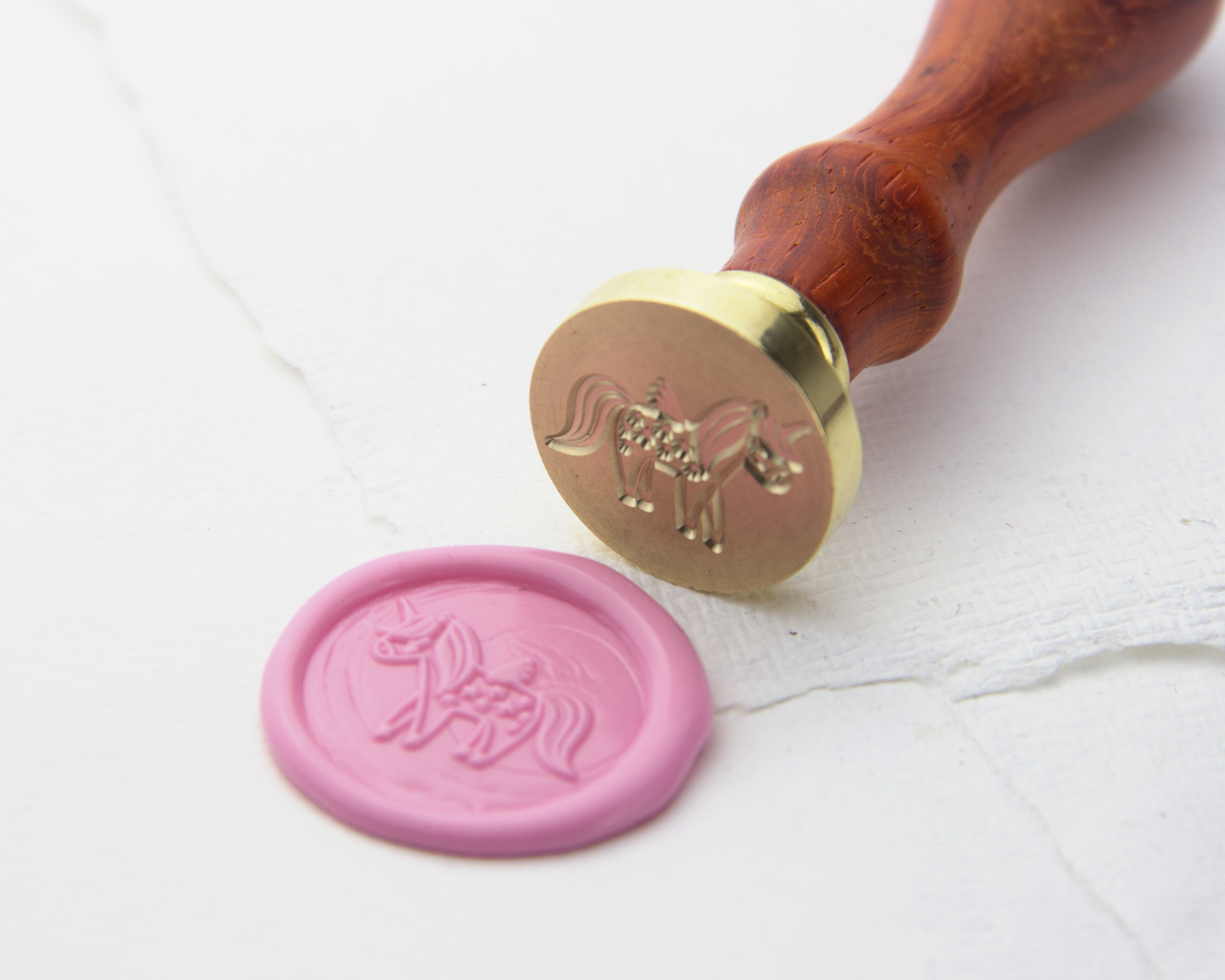 Siegelstempel, Unicorn, Ø 25mm – Siegel, Stempel, Petschaft, Wachssiegel, Brieffreundschaft, Hochzeitseinladungen