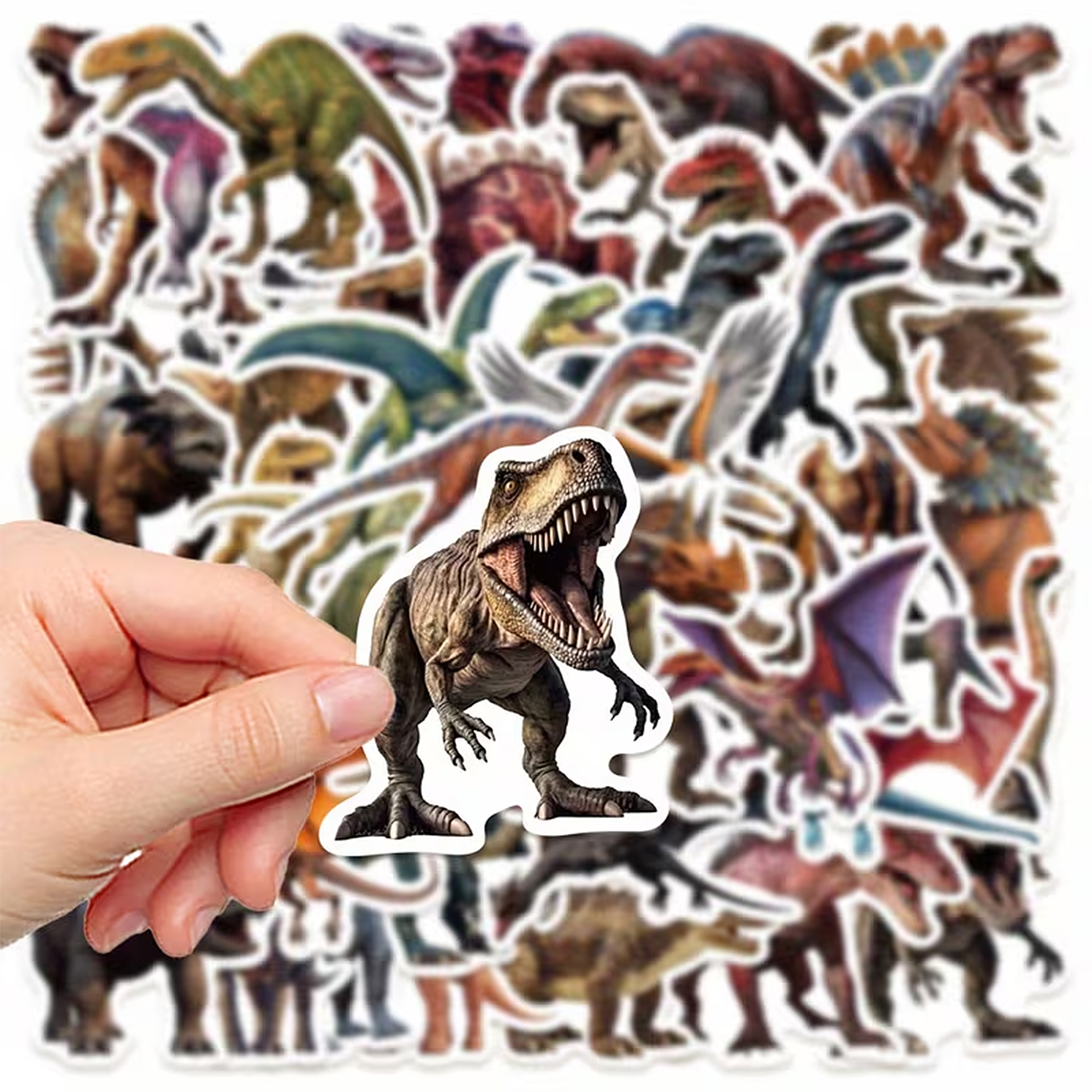 Dinosaurier Sticker Set – 50 matte Vinyl Aufkleber mit Dino-Motiven