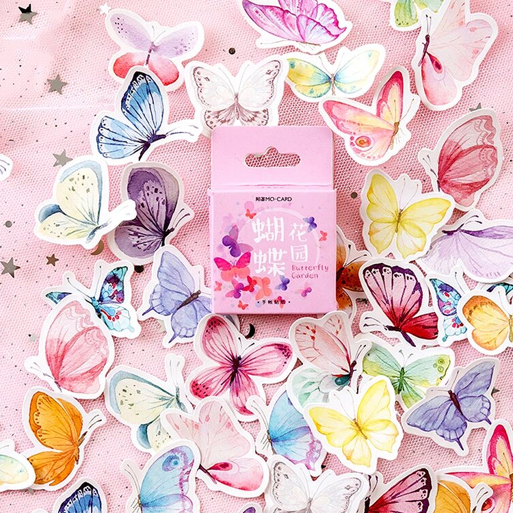 Bunte Schmetterlinge Sticker