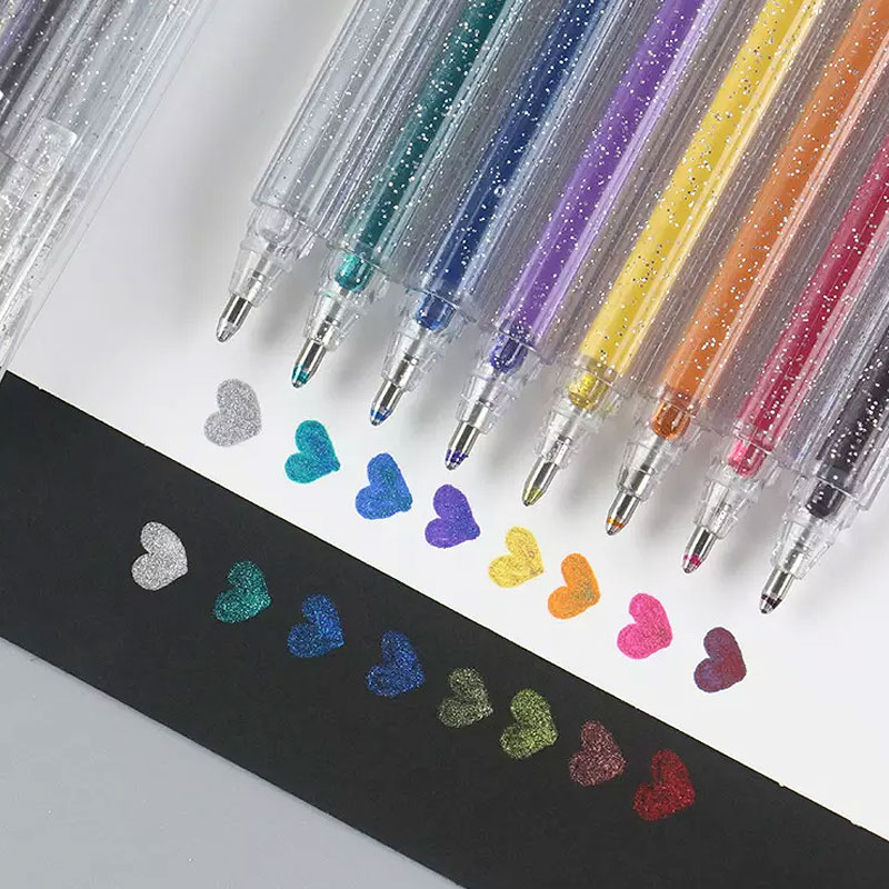 Glitzer Gel Stifte 8er-Set