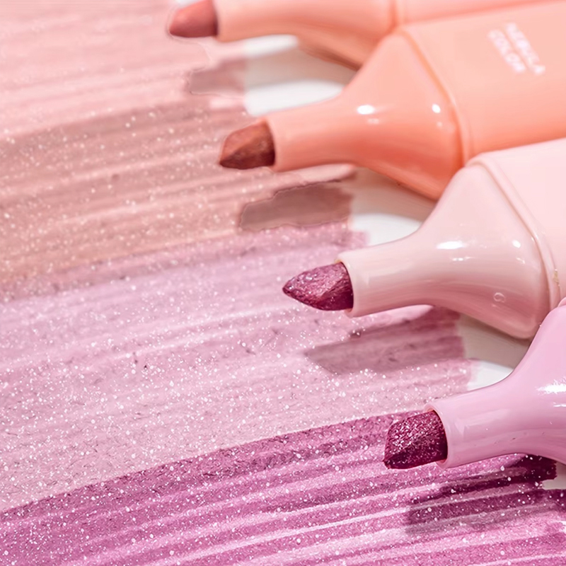 Glitzer Textmarker 4er-Set in Pink, Grün und Blau