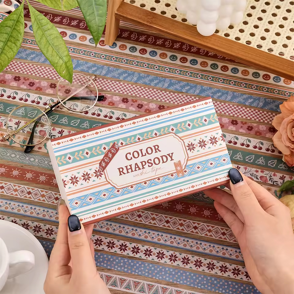 Boho Washi-Tape Set – 20 Motive im trendigen Boho-Stil
