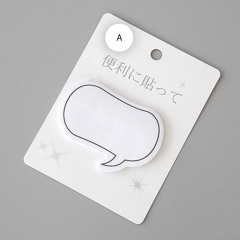 Sprechblasen Haftnotizen – Vier Motive im japanisch inspirierten Design