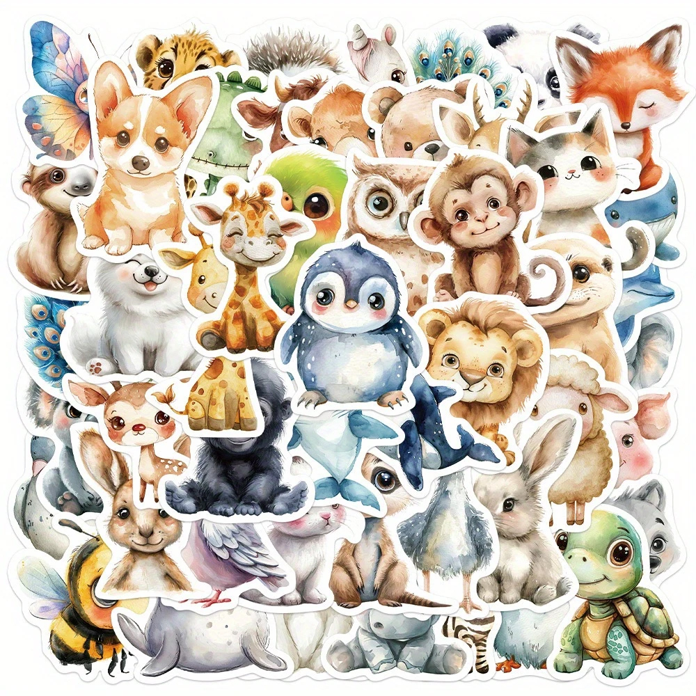 Babytiere Sticker Set – 50 Vinyl-Tiersticker selbstklebend
