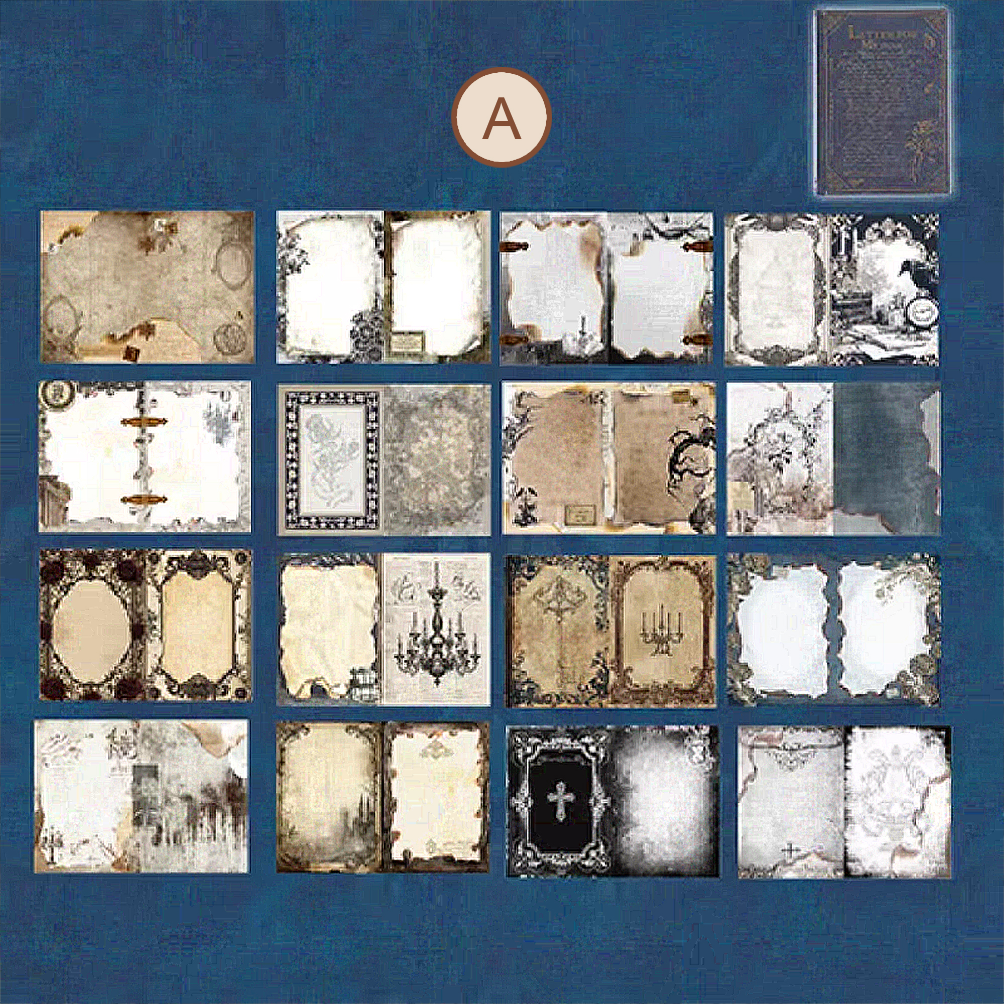 Retro Scrapbooking Notizbuch – Europäischer Vintage Stil, Handliches Format
