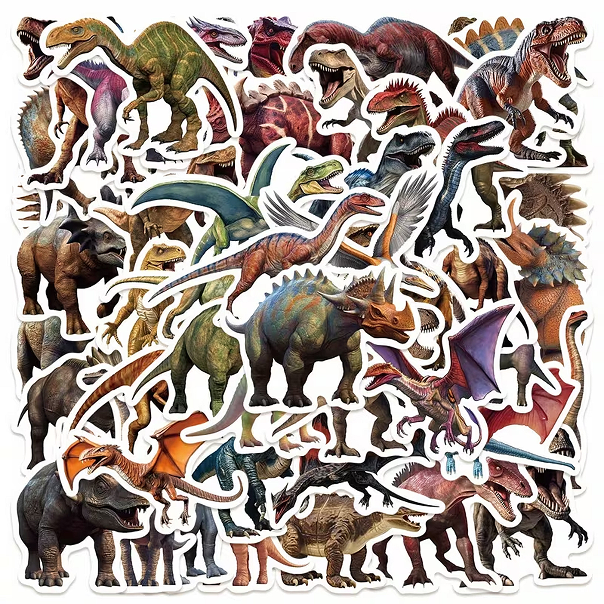 Dinosaurier Sticker Set – 50 matte Vinyl Aufkleber mit Dino-Motiven