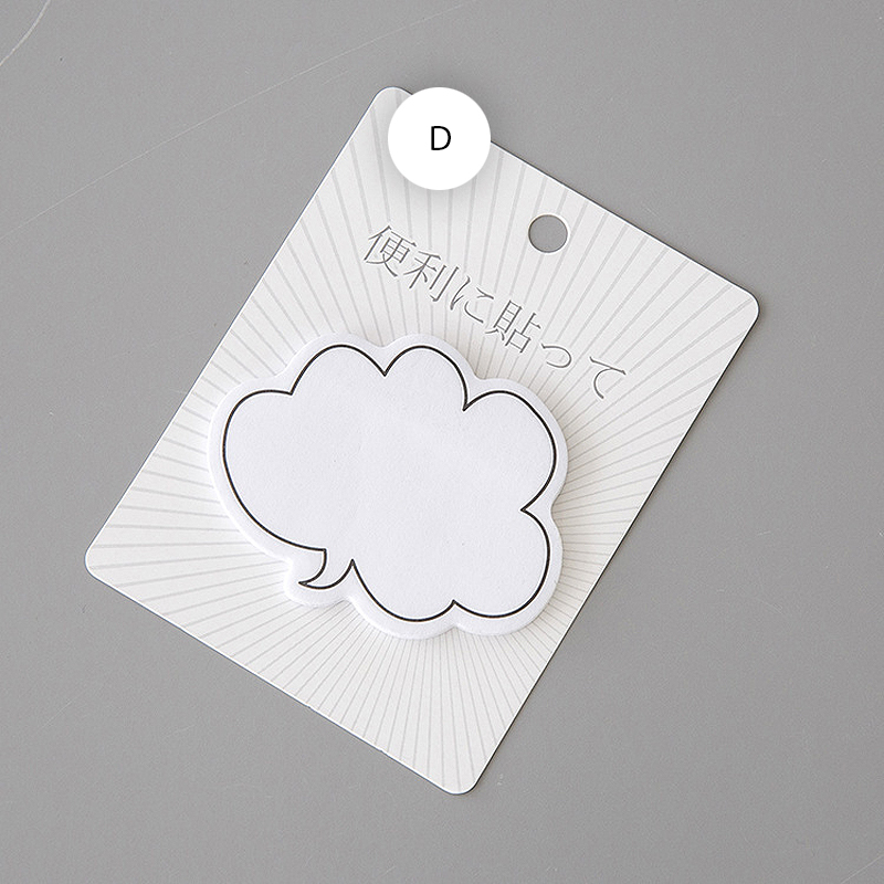 Sprechblasen Haftnotizen – Vier Motive im japanisch inspirierten Design