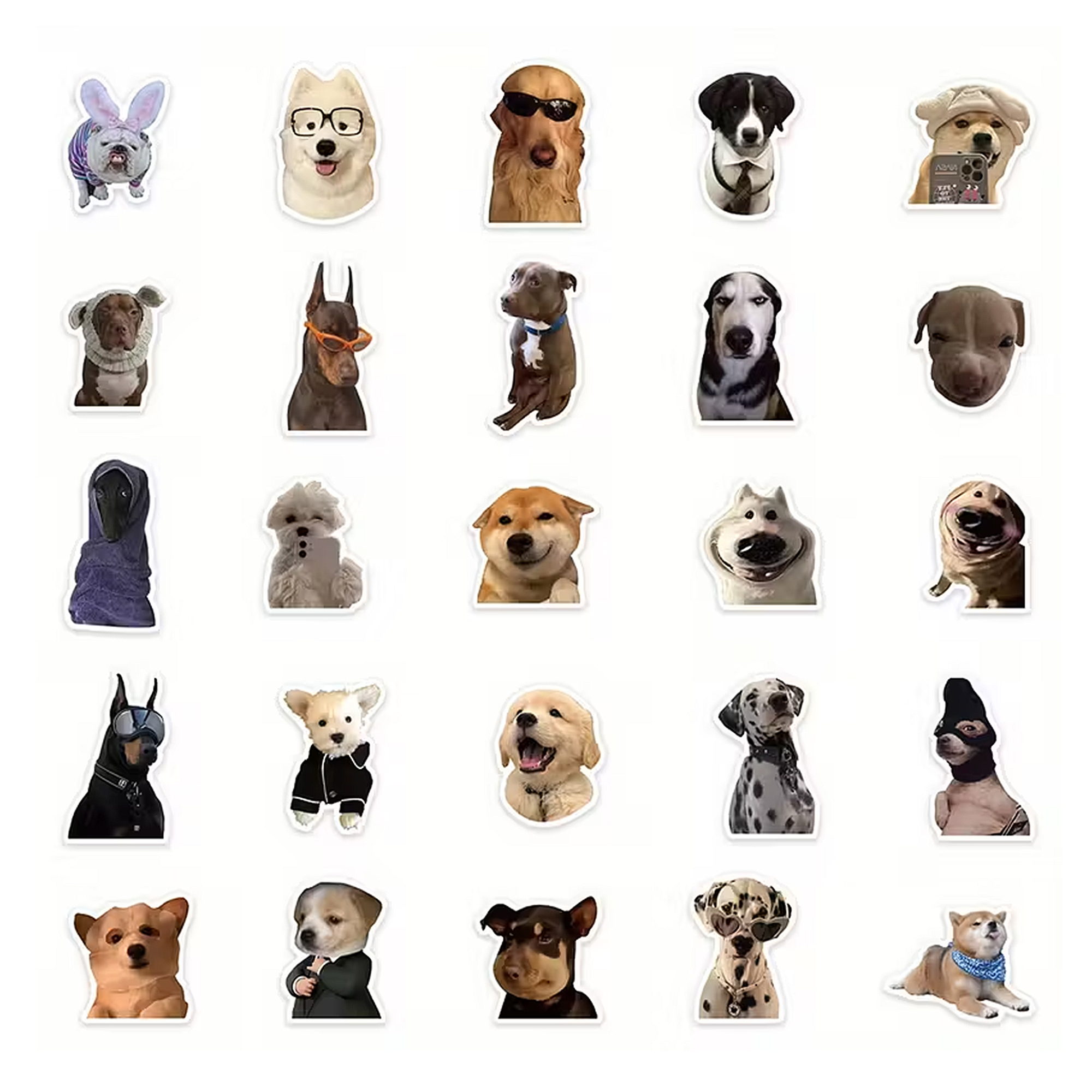 Hunde Sticker Set – 50 Motive aus mattem Vinyl, vielseitig einsetzbar