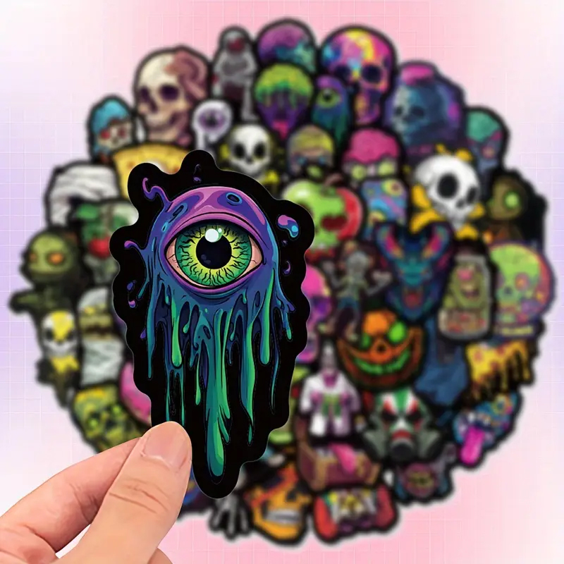 Halloween Horror Sticker Set – 50 wasserfeste Vinyl Graffiti Motive