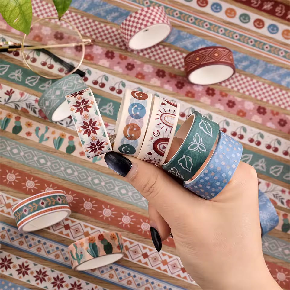 Boho Washi-Tape Set – 20 Motive im trendigen Boho-Stil