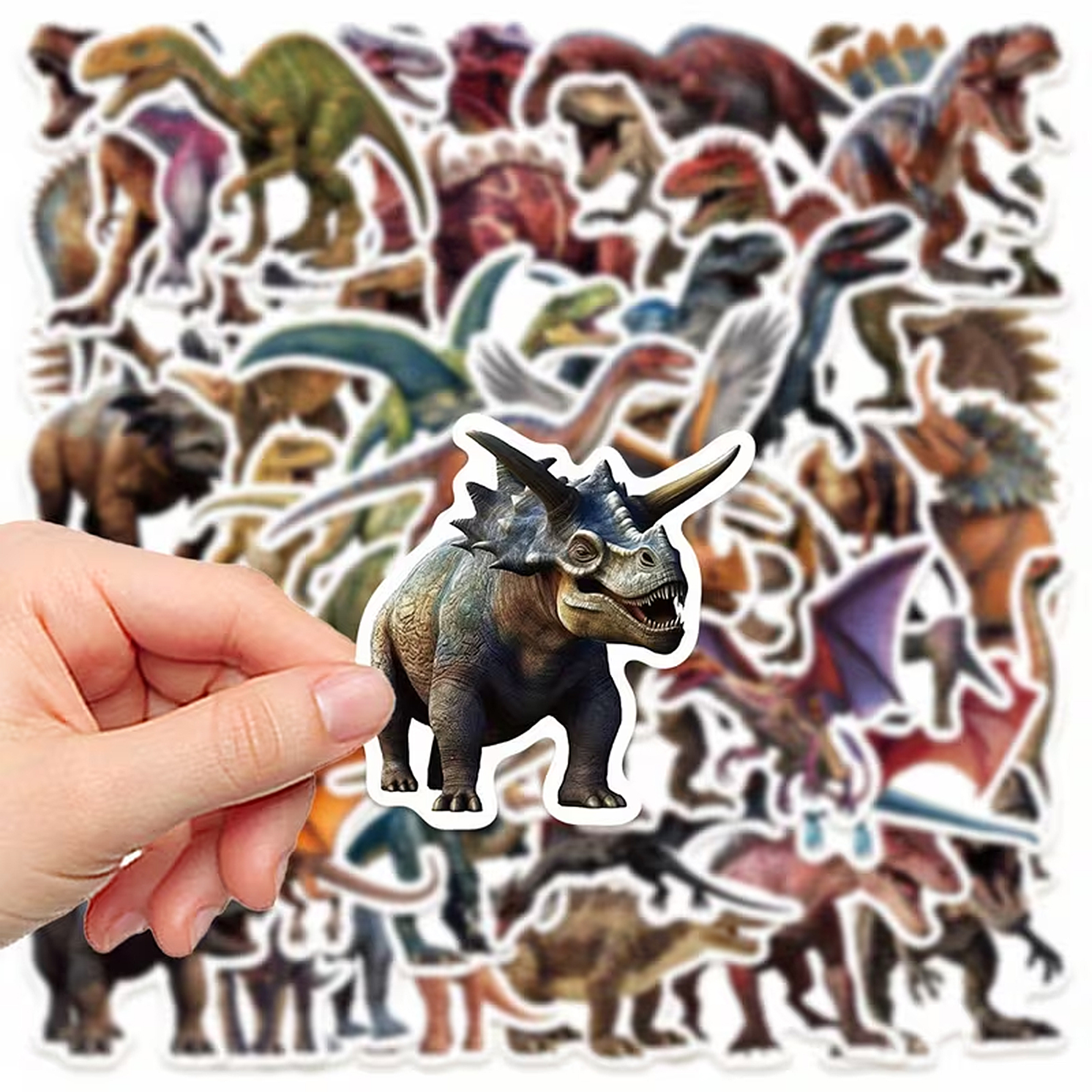 Dinosaurier Sticker Set – 50 matte Vinyl Aufkleber mit Dino-Motiven