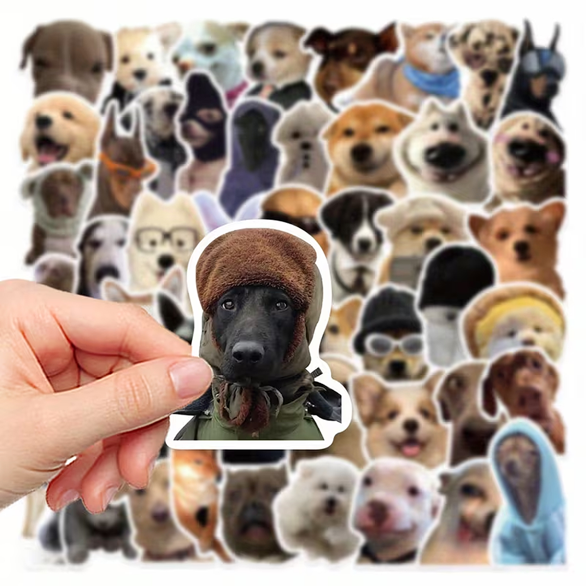 Hunde Sticker Set – 50 Motive aus mattem Vinyl, vielseitig einsetzbar