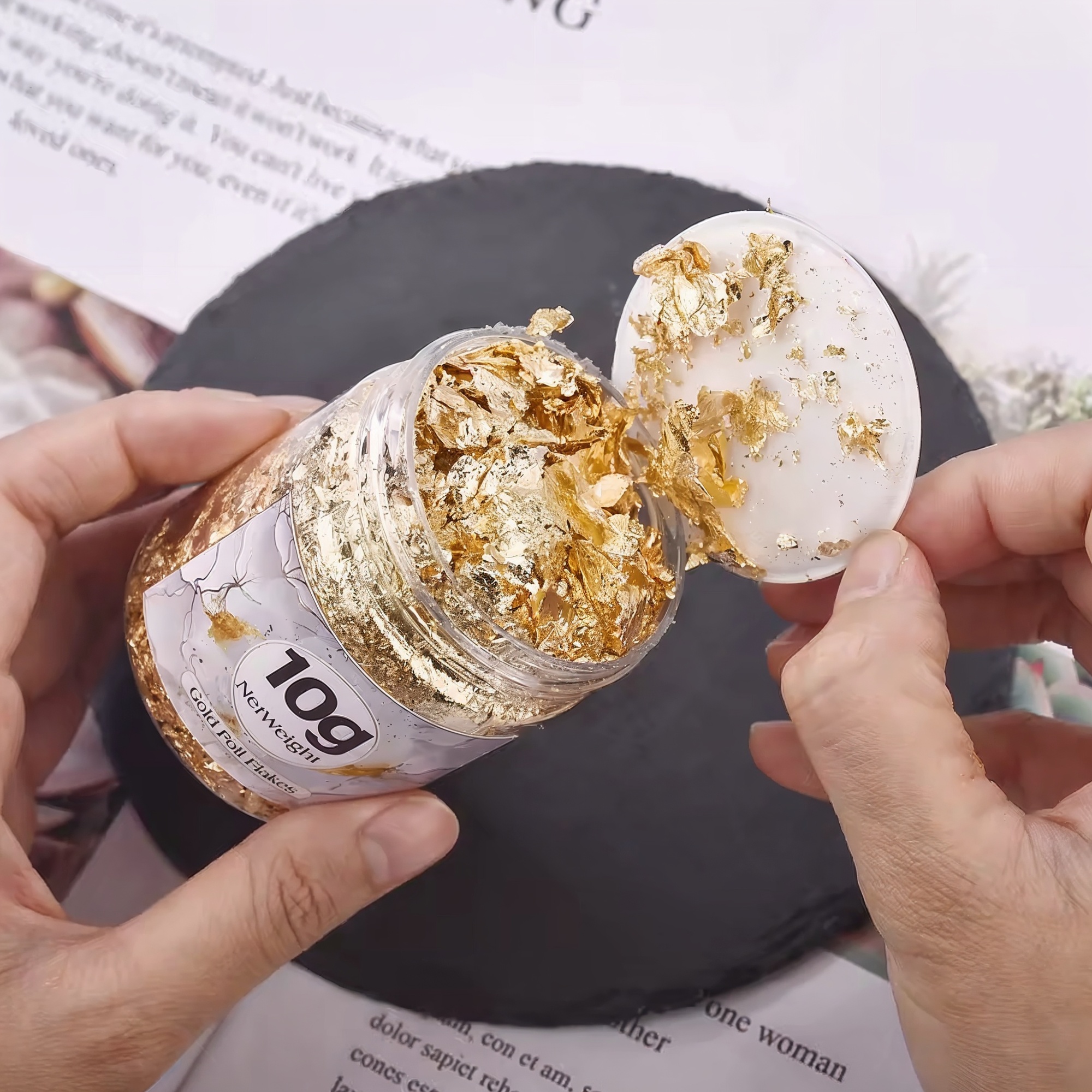 Goldflocken für Epoxidharz – 10 g Flasche, vielseitige Farbvielfalt