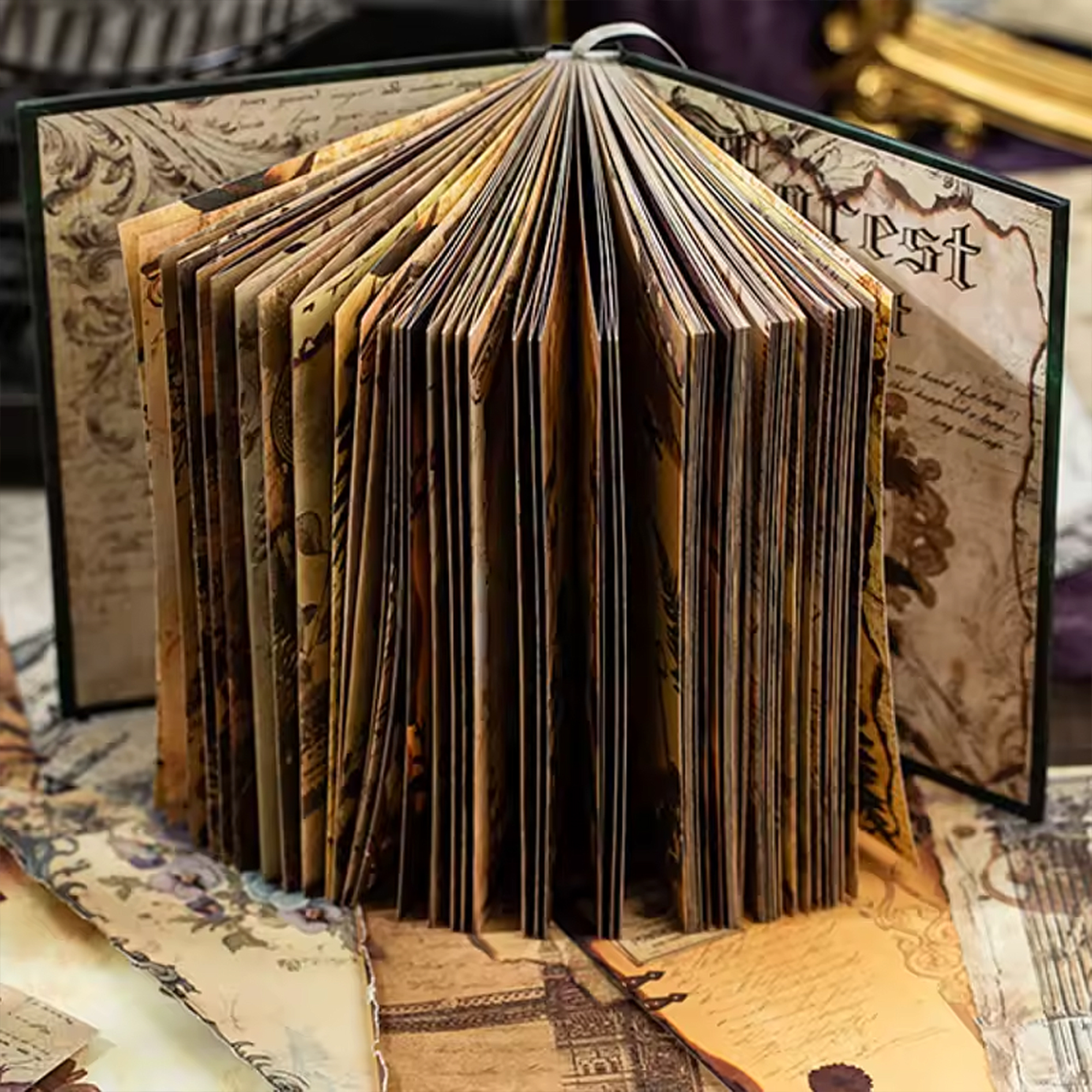 Retro Scrapbooking Notizbuch – Europäischer Vintage Stil, Handliches Format