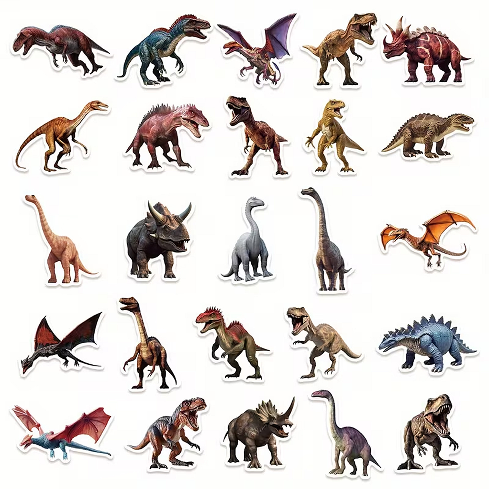 Dinosaurier Sticker Set – 50 matte Vinyl Aufkleber mit Dino-Motiven