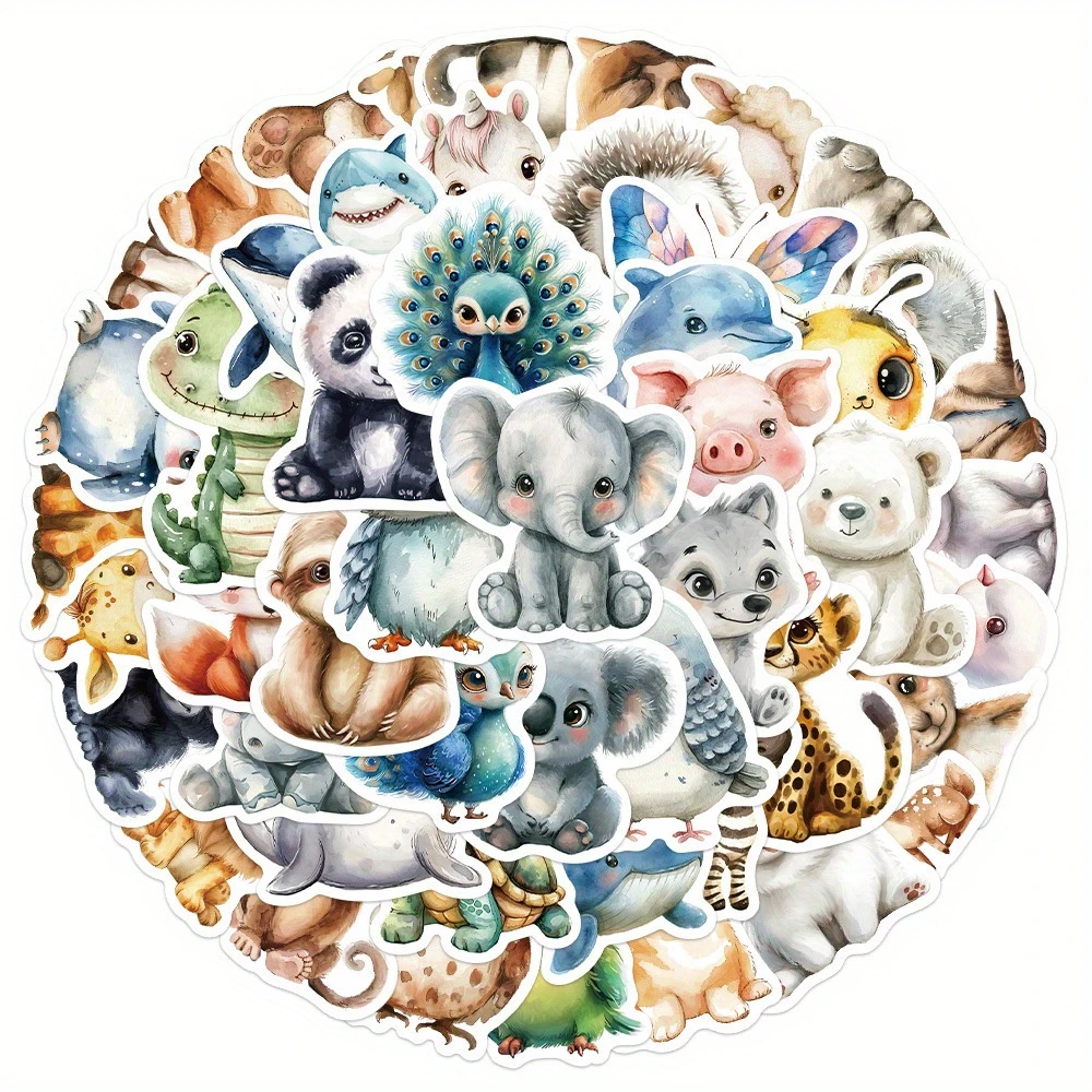 Babytiere Sticker Set – 50 Vinyl-Tiersticker selbstklebend