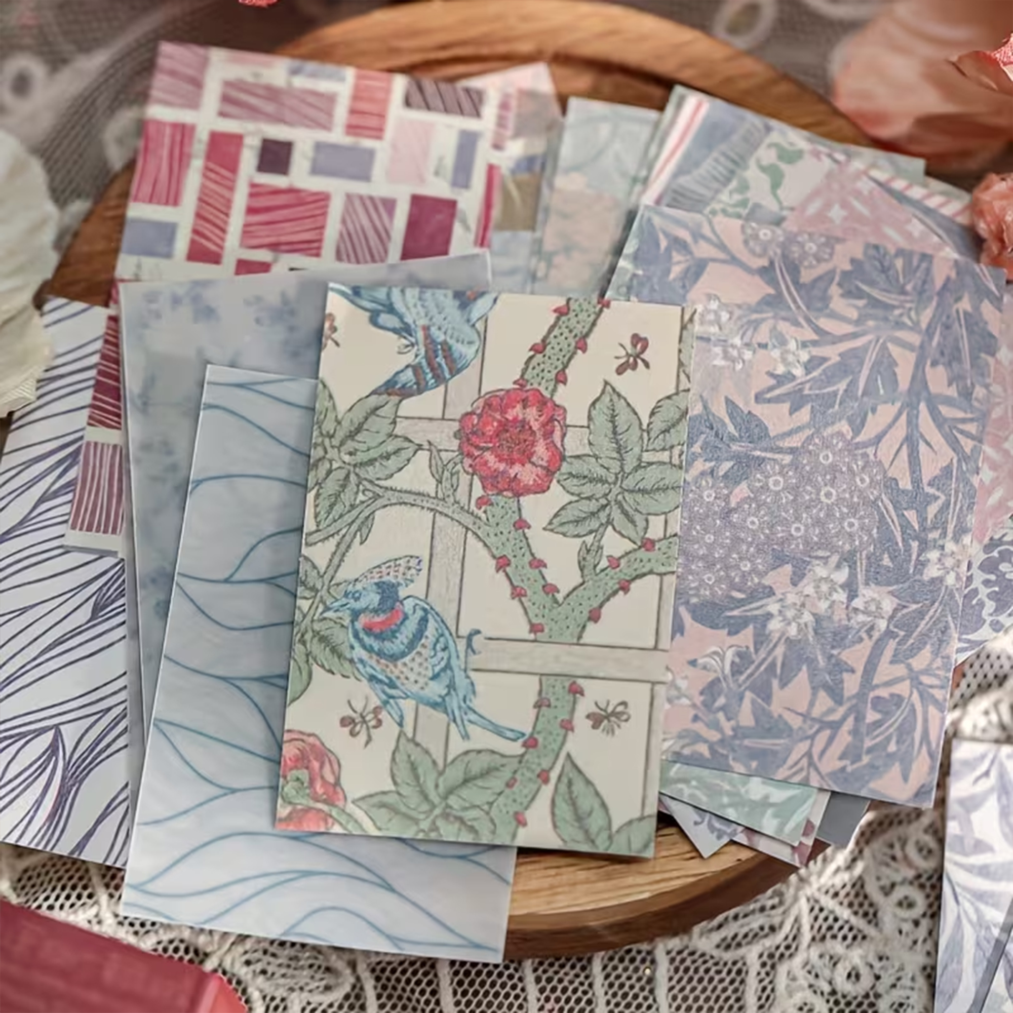 Mini Scrapbook Papierbuch Retro – 360 Blätter, extra dickes Material