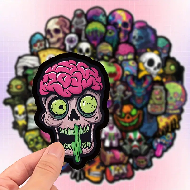 Halloween Horror Sticker Set – 50 wasserfeste Vinyl Graffiti Motive