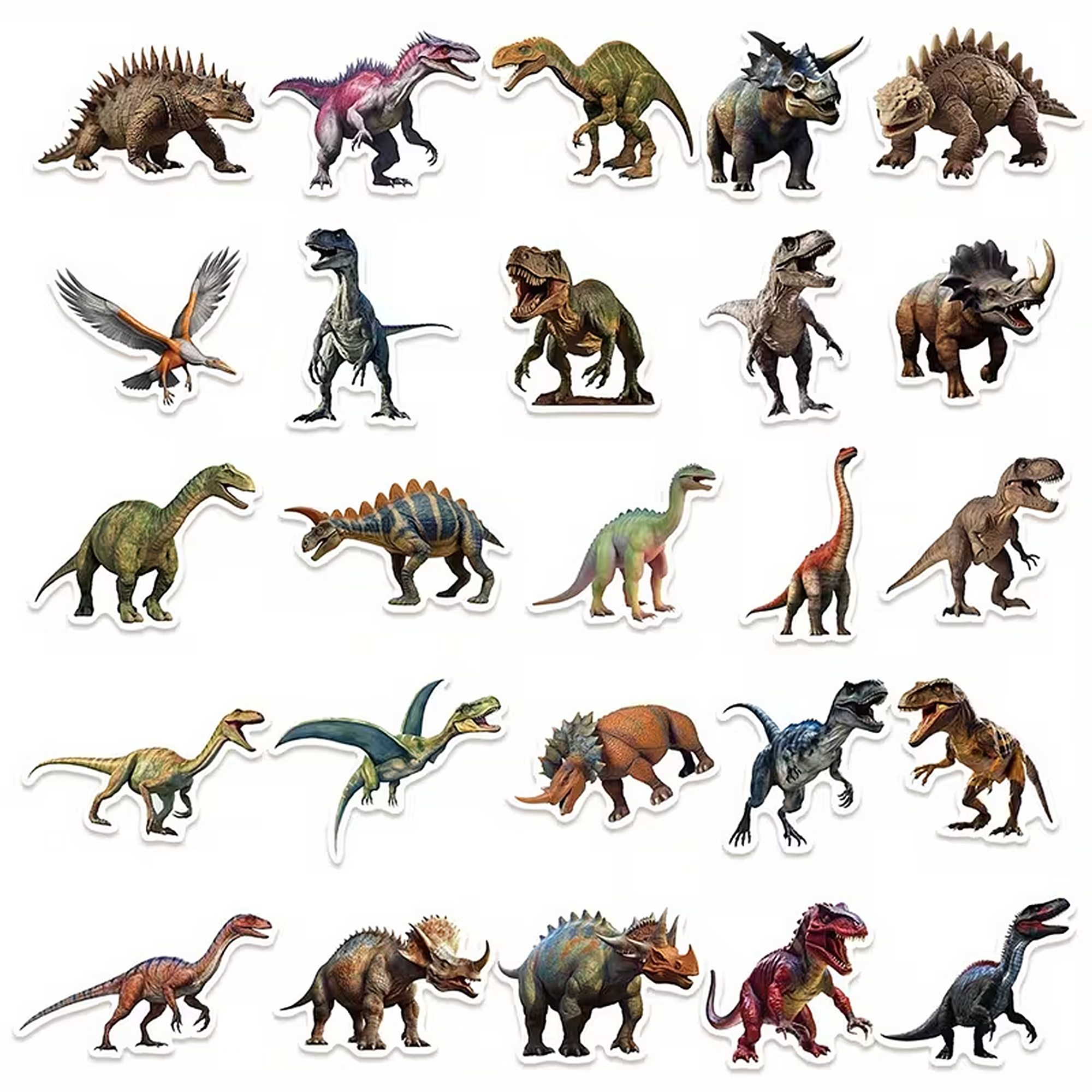 Dinosaurier Sticker Set – 50 matte Vinyl Aufkleber mit Dino-Motiven