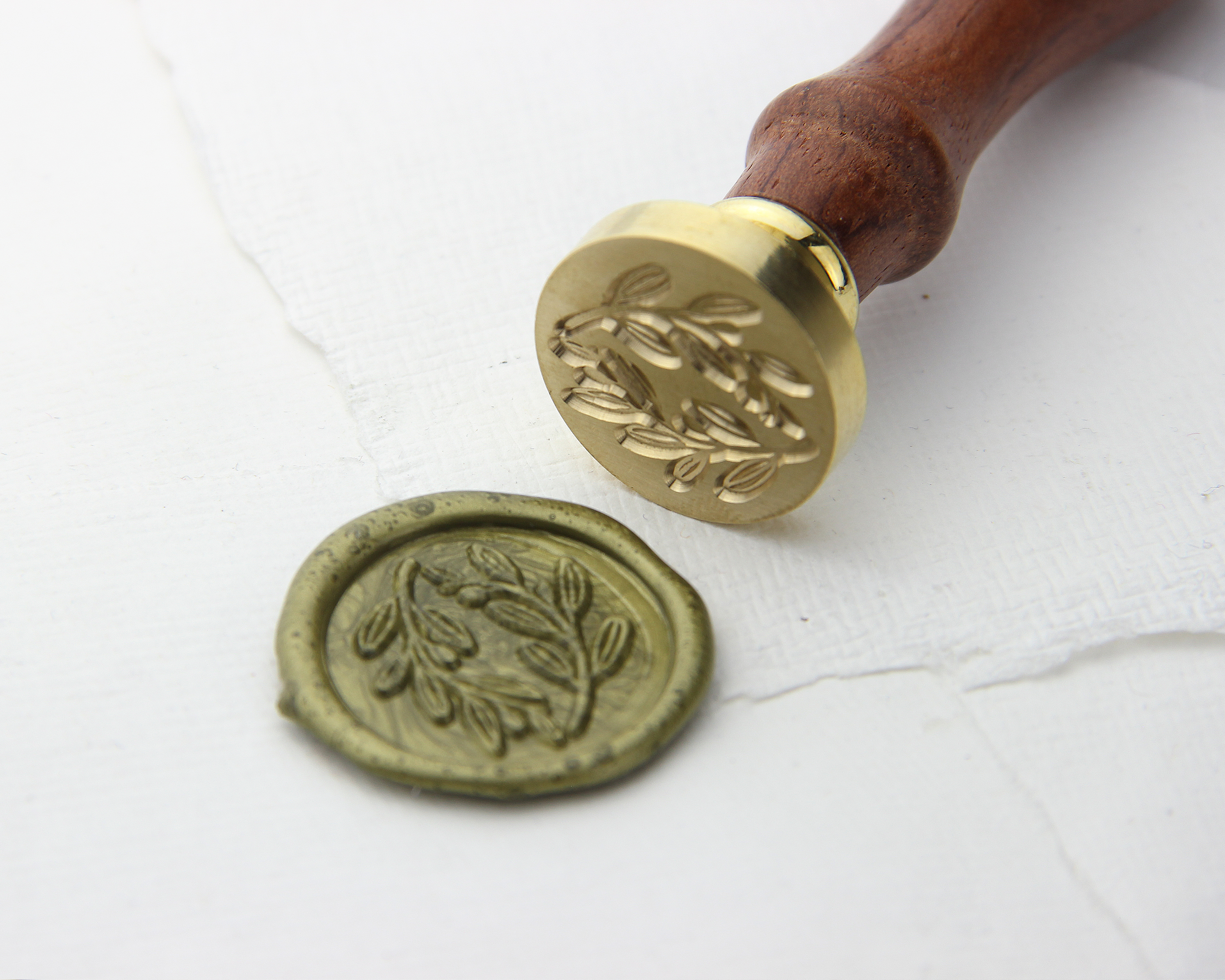 Siegelstempel, Strauch, Ø 25mm – Siegel, Stempel, Petschaft, Wachssiegel, Brieffreundschaft, Hochzeitseinladungen