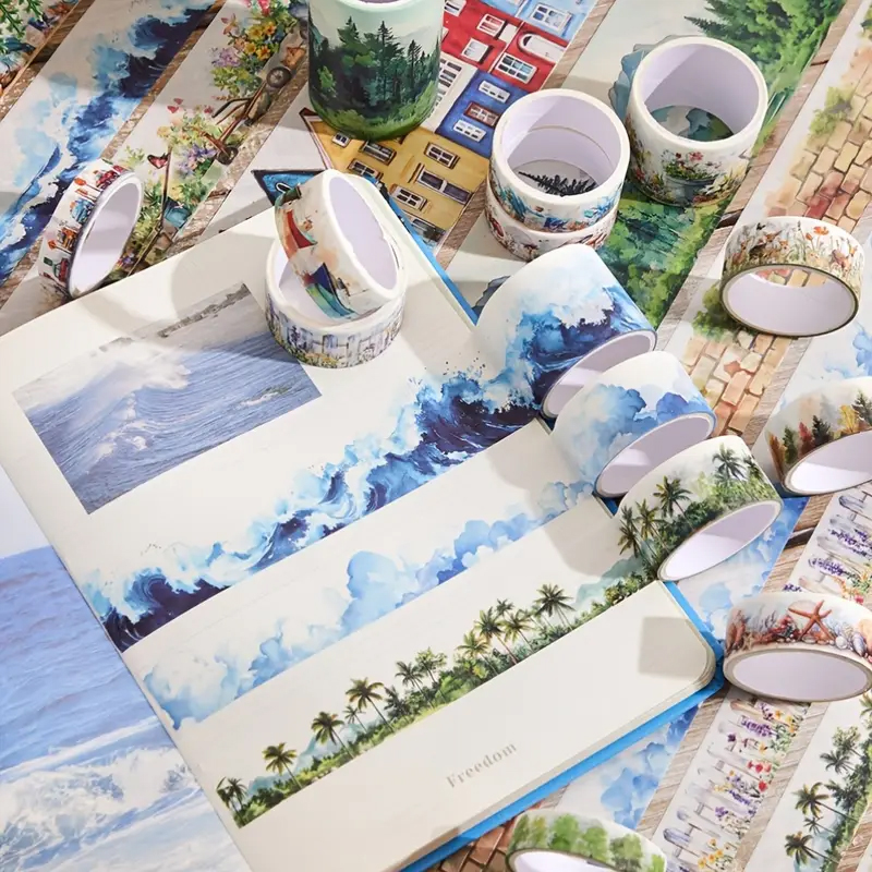 Washi Tape Set Reise Landschaft – 20 Rollen mit Papiermotiven